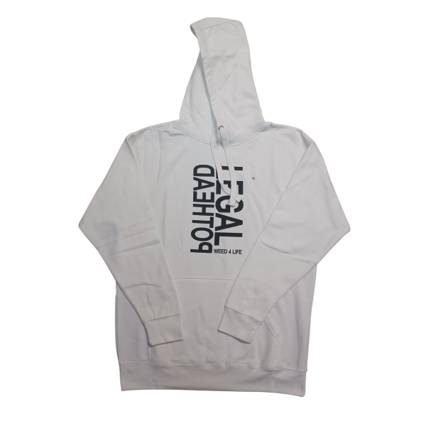 Legal Pothead Weed 4 Life Reversed Letters Center Hoodie
