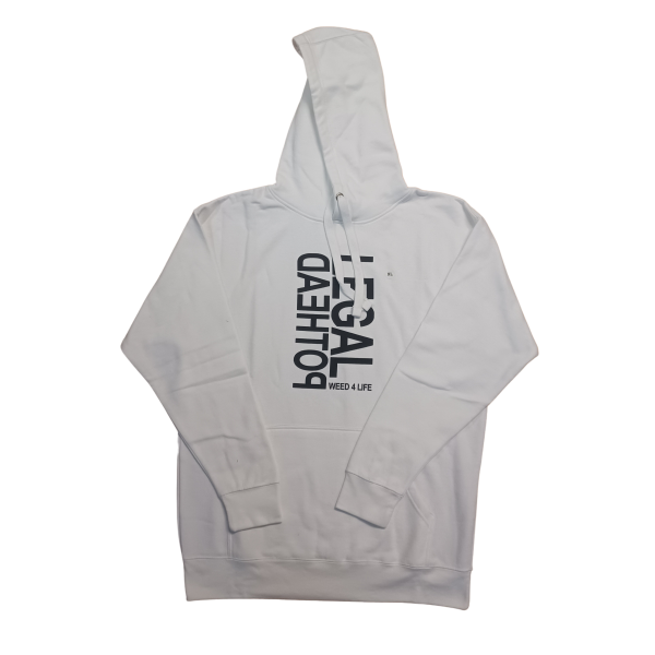 Legal Pothead  Weed 4 Life Reversed Letters Center Hoodie